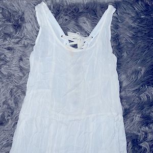 Angl lace back uneven stitch maxi dress